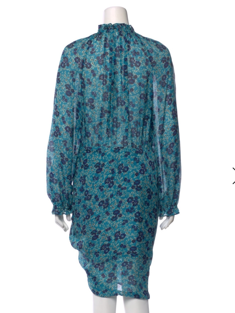 Veronica Beard Teal Silk Dress - Picture 5 of 12